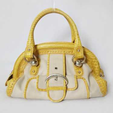 Celine Rare Celine Embossed Leather Satchel Bag