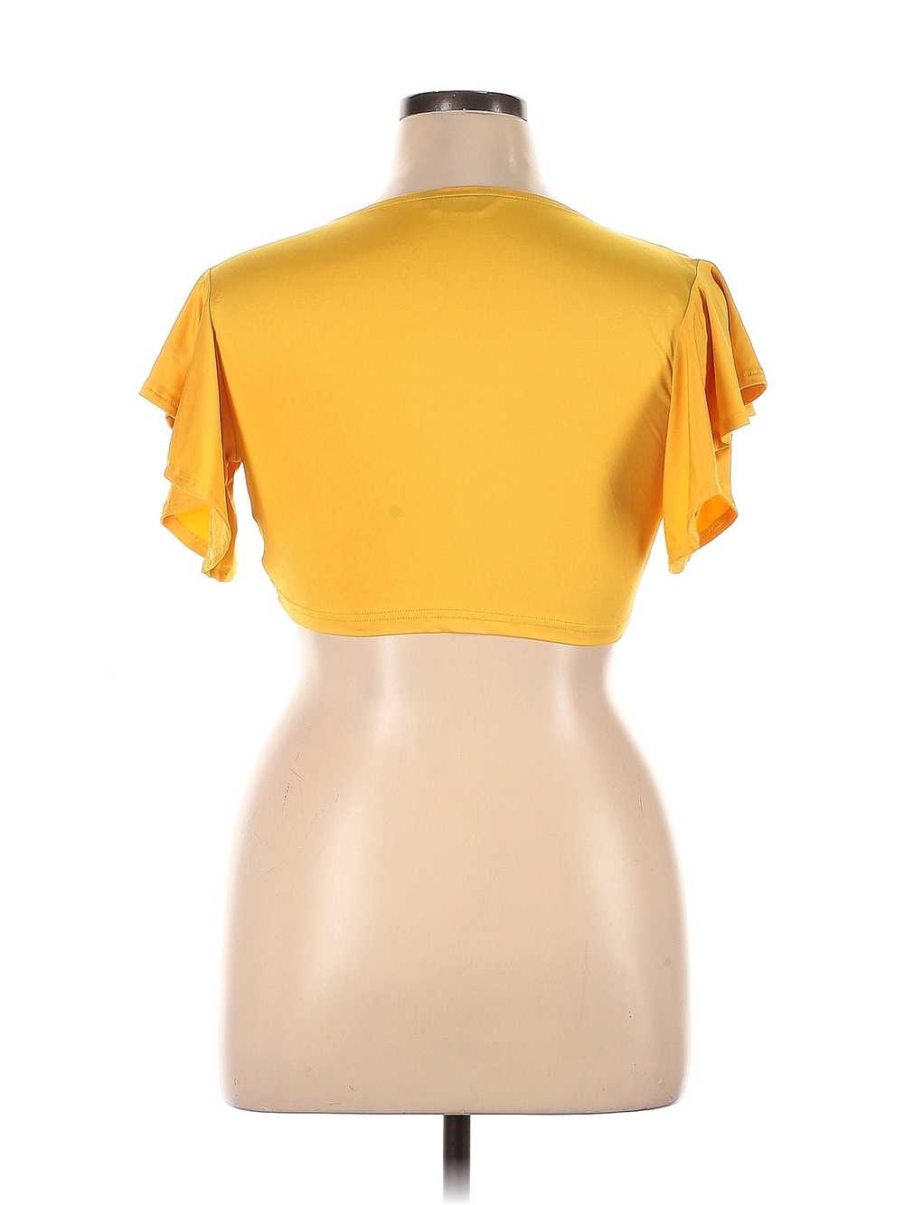 ChicMe Women Yellow Short Sleeve Top XL - image 2