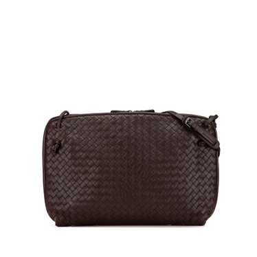 Brown Bottega Veneta Large Intrecciato Nodini Cros