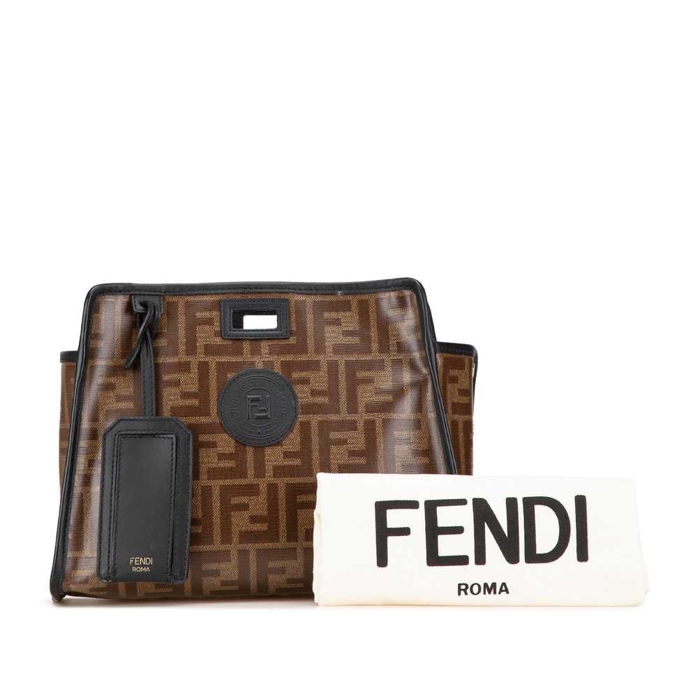 Brown Fendi Small Zucca Coated Canvas Peekaboo De… - image 9