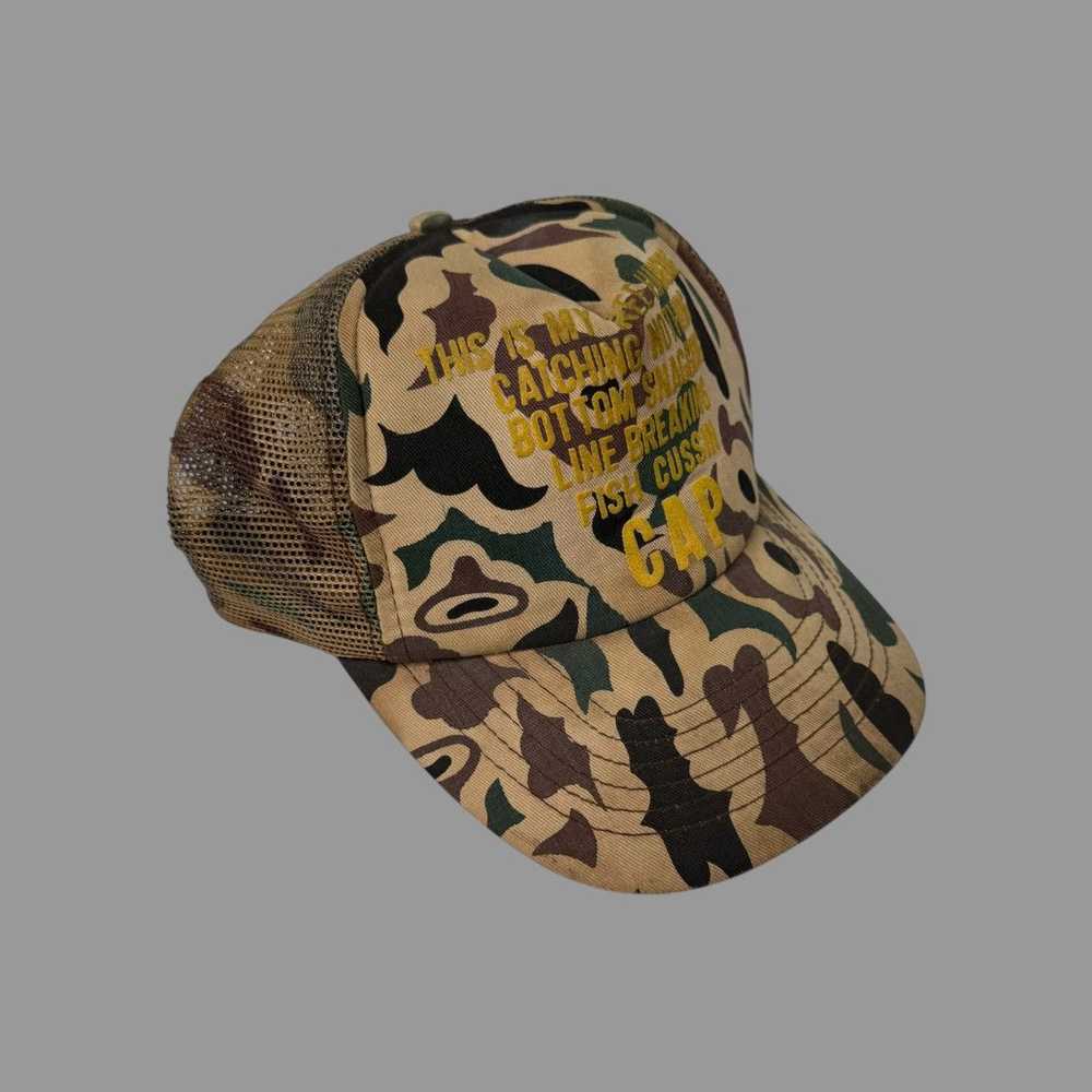 Trucker Hat × Vintage Vintage 1990s camo trucker … - image 2