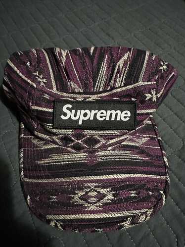 Supreme Supreme Woven Pattern Camp Cap Purple