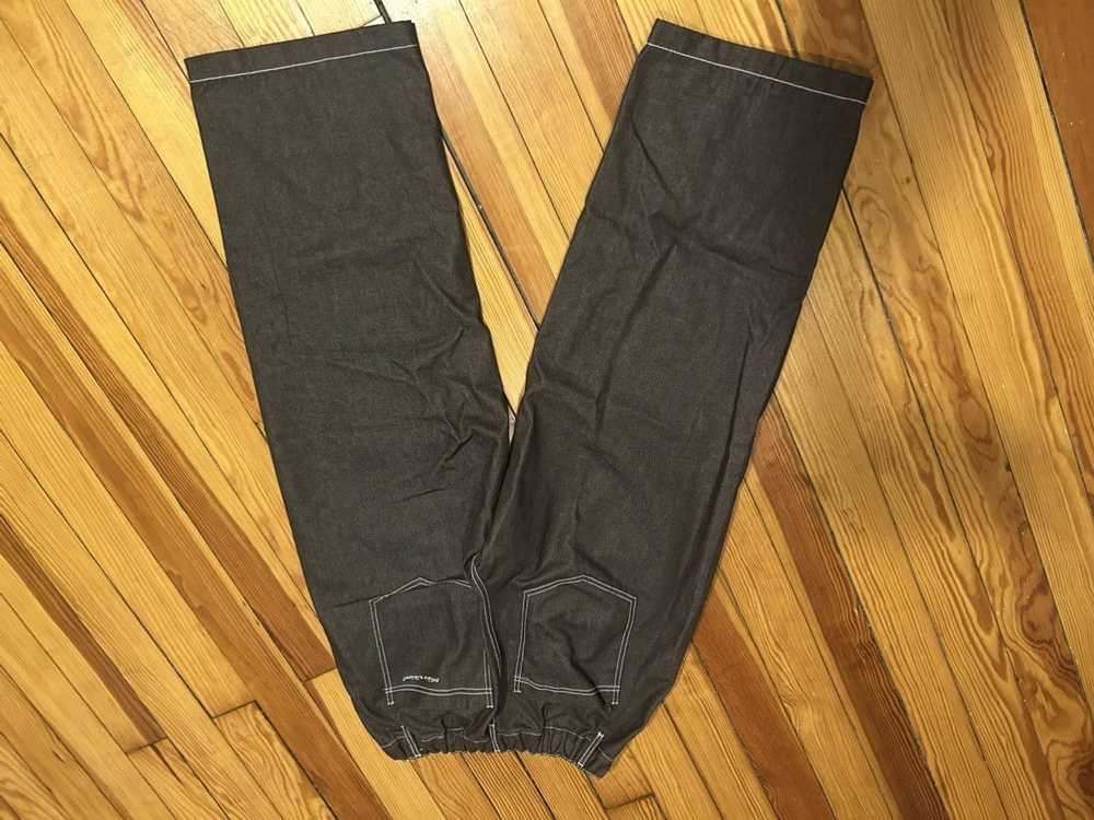 Designer Raw Denim In-stitch Jeans - image 2