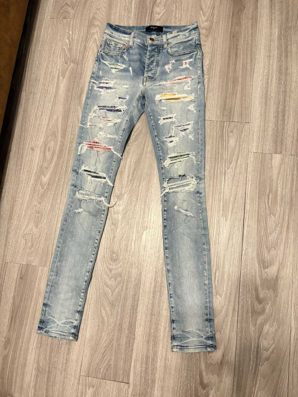 Amiri Amiri rainbow thrasher jeans - image 1