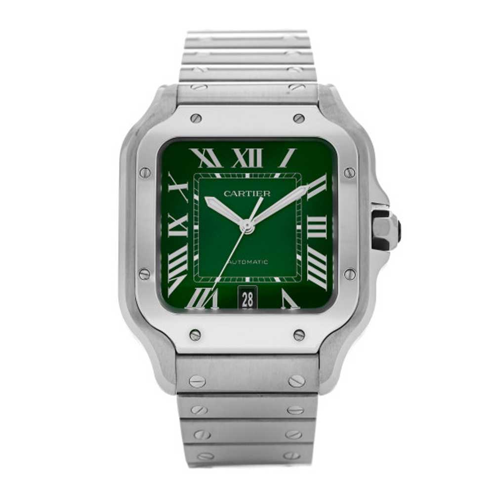 CARTIER Stainless Steel 39.8mm Santos De Cartier … - image 1