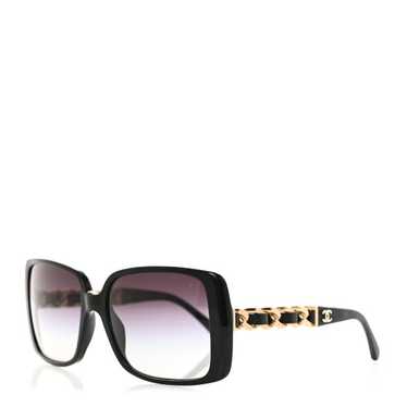 CHANEL Acetate Chain Sunglasses 5208-Q Black