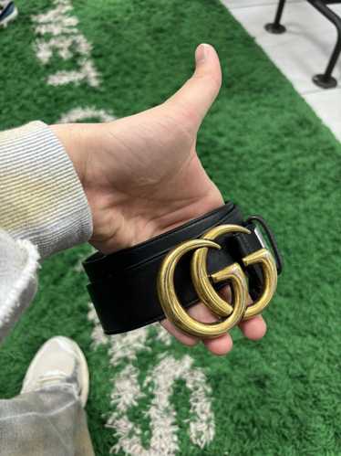 Gucci Gucci belt black gold 90-36