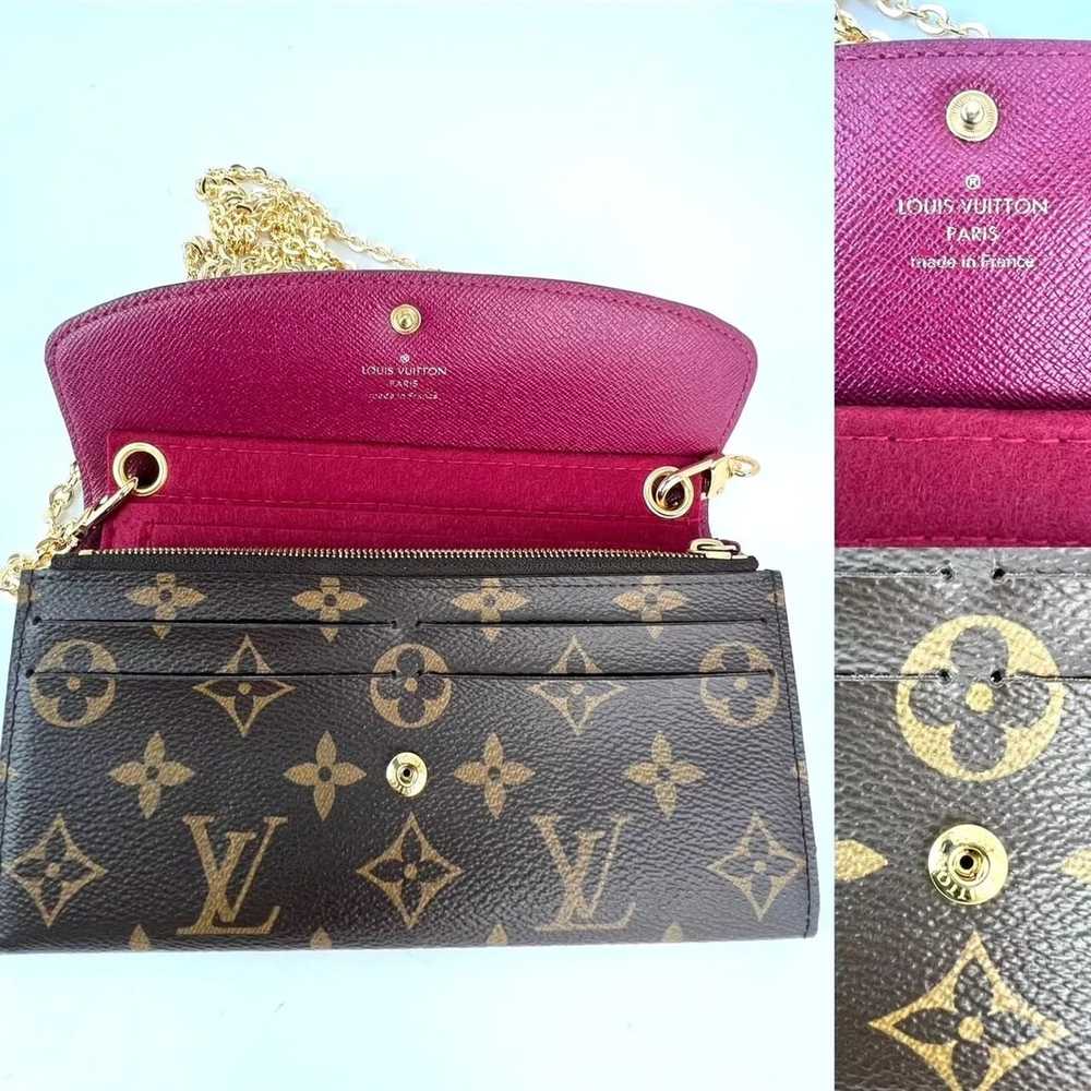 Louis Vuitton Emilie Monogram Fuchsia Wallet Clut… - image 4