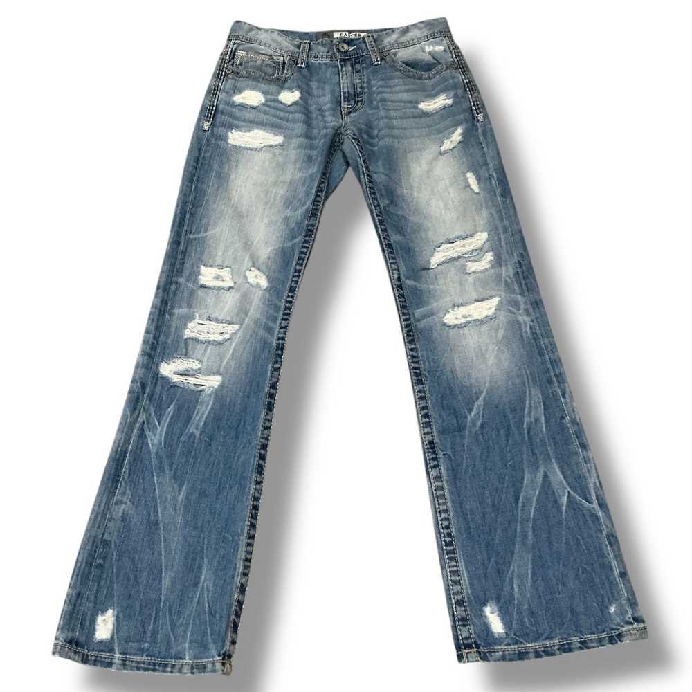 Bke BKE Denim Carter Bootleg Distressed Light Was… - image 2