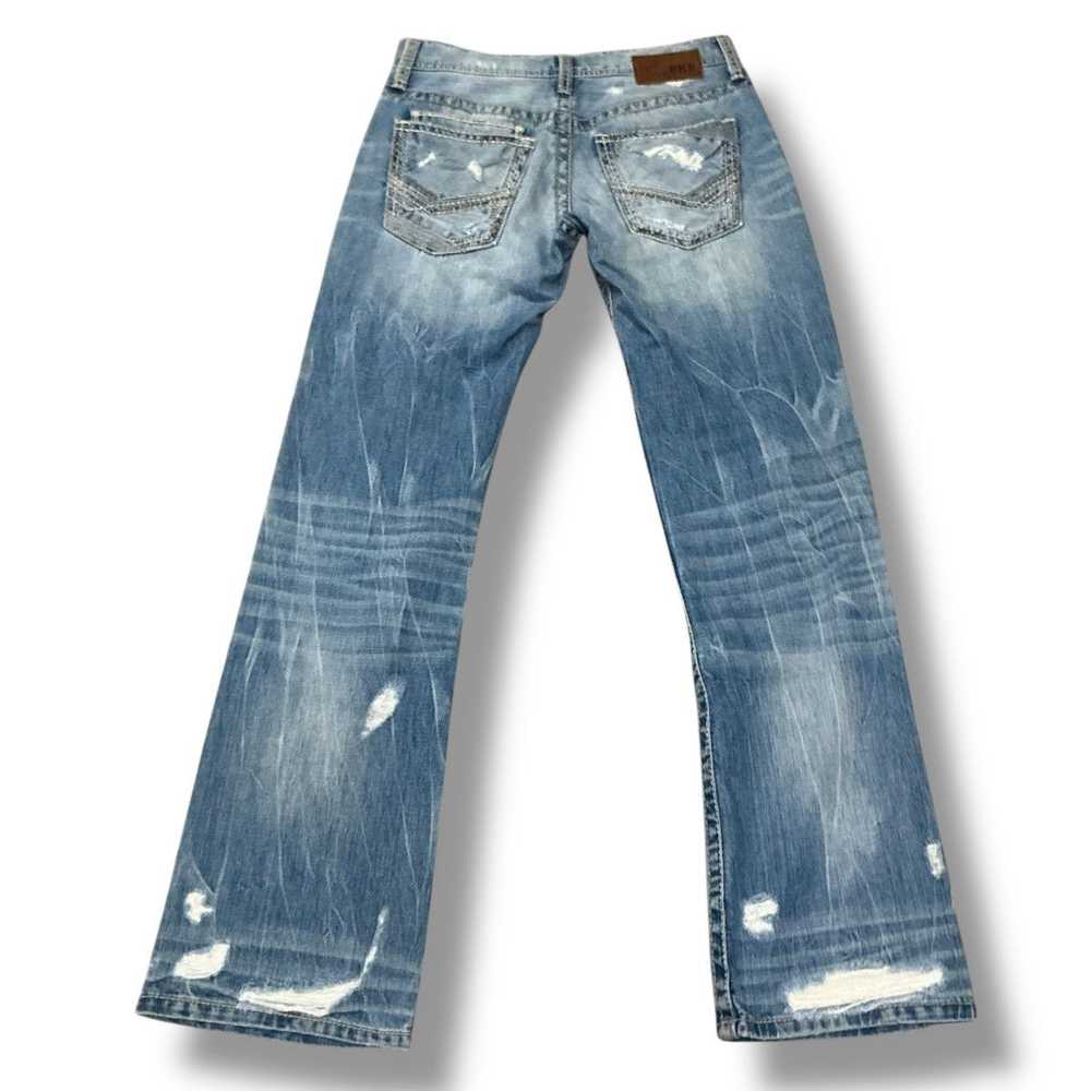 Bke BKE Denim Carter Bootleg Distressed Light Was… - image 3