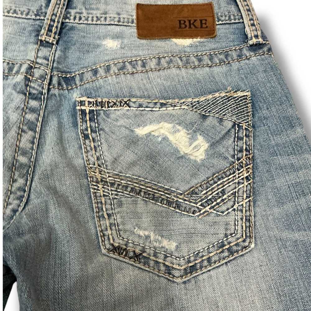 Bke BKE Denim Carter Bootleg Distressed Light Was… - image 6