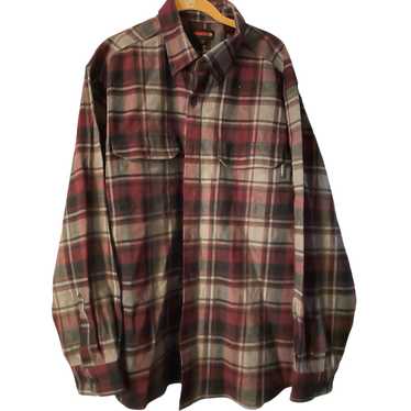 Wolverine Men's size XL Burgundy Gray Plaid Shirt… - image 1