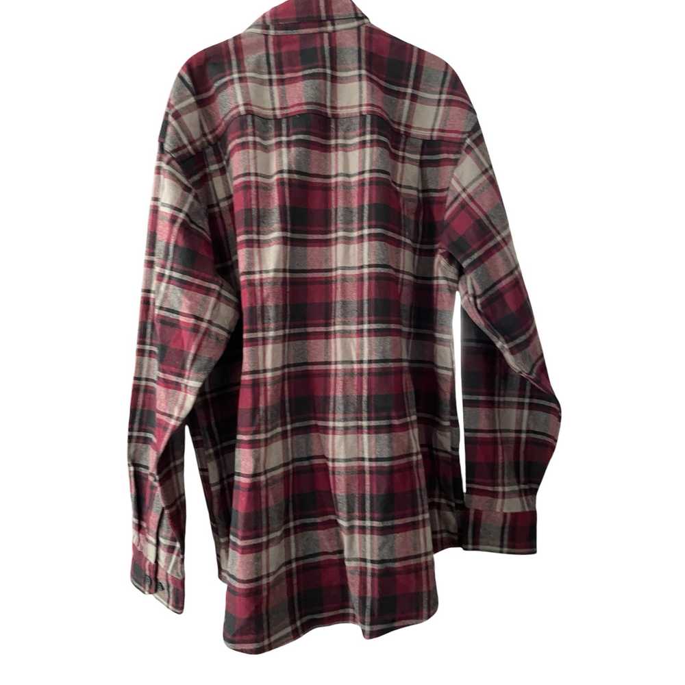 Wolverine Men's size XL Burgundy Gray Plaid Shirt… - image 2