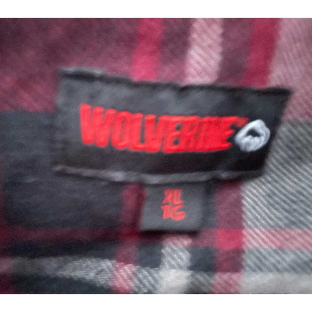 Wolverine Men's size XL Burgundy Gray Plaid Shirt… - image 3