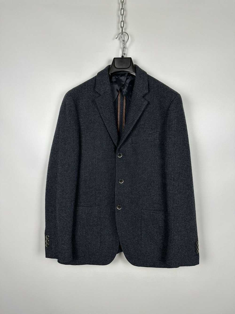 Hackett Hackett London Navy Boucle Wool Blazer - image 4