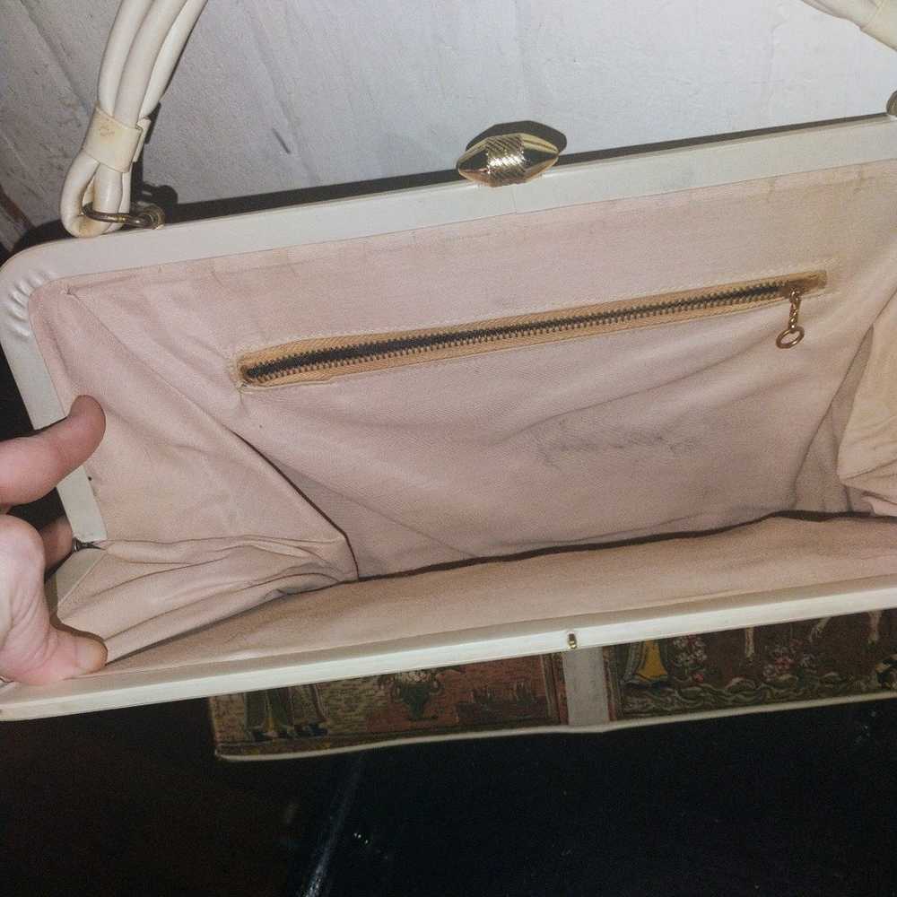 Vintage French Silk Clutch purse - image 4