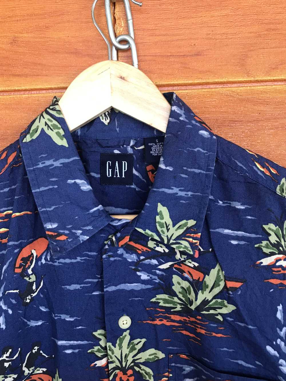 Gap × Hawaiian Shirt × Vintage Vintage Gap Scenic… - image 4