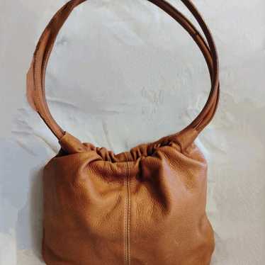 Vintage Fossil 1954 Brown Leather Hobo Saddle Sho… - image 1