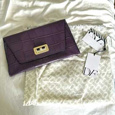 DVF leather clutch