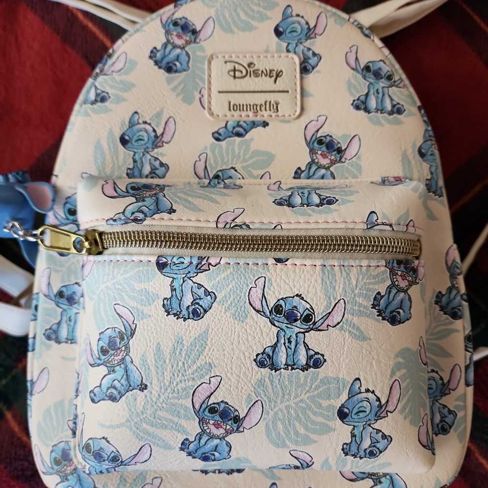 Disney Lougefly Stitch tropical leaf backpack wit… - image 2