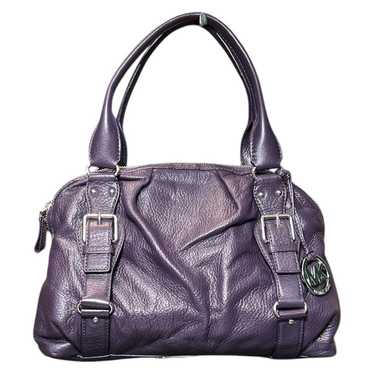 Michael Kors Bedford Large Leather Satchel Plum Pu