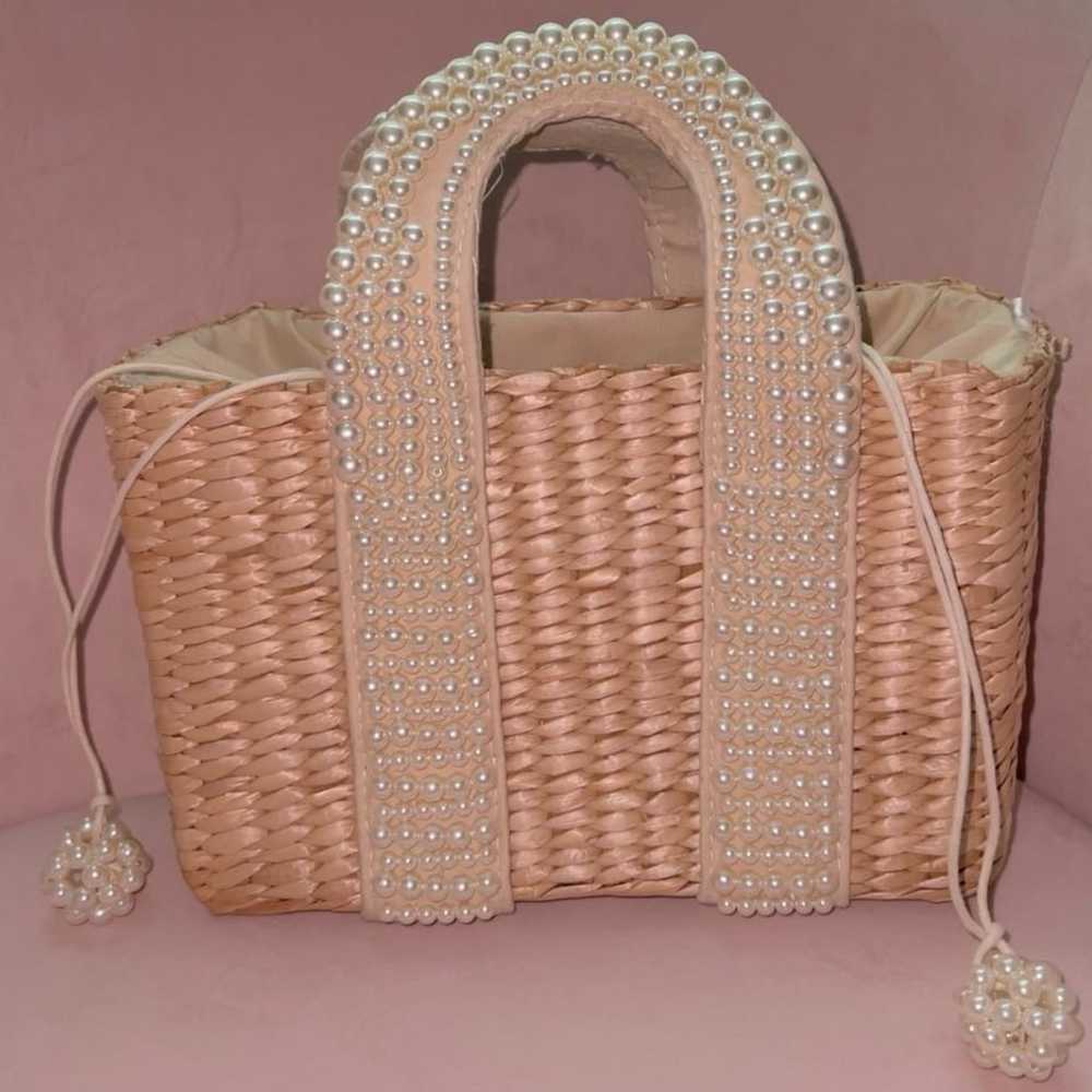 Pearl Rattan Handbag - image 3