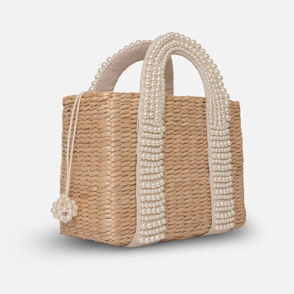 Pearl Rattan Handbag - image 6