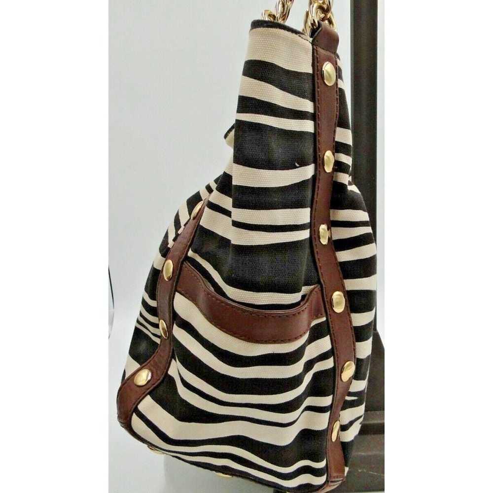 Michael Kors Zebra Print Canvas Leather Trim Tote… - image 4