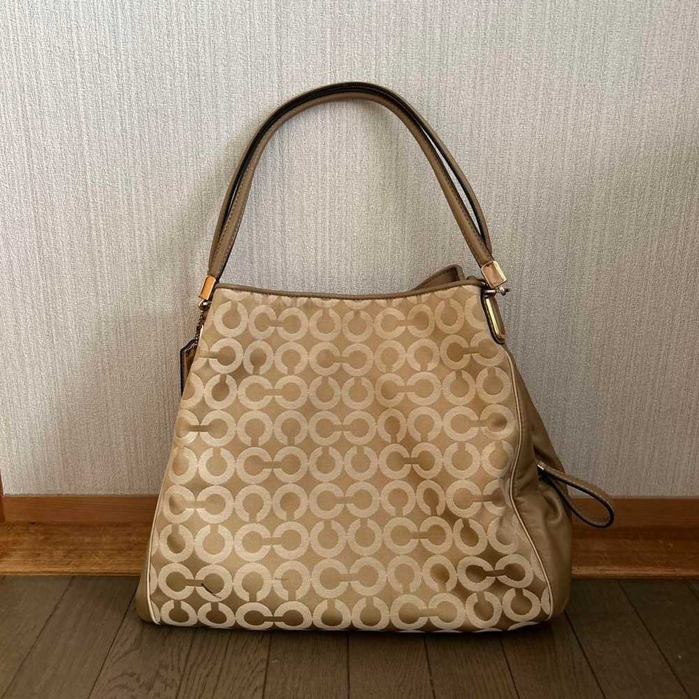 COACH Beige Shoulder Bag - image 1