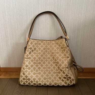 COACH Beige Shoulder Bag - image 1