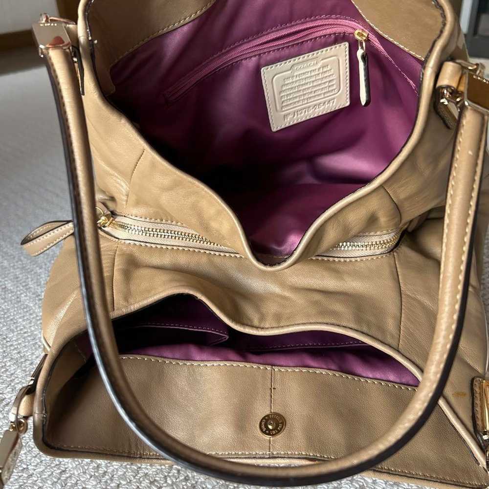 COACH Beige Shoulder Bag - image 3