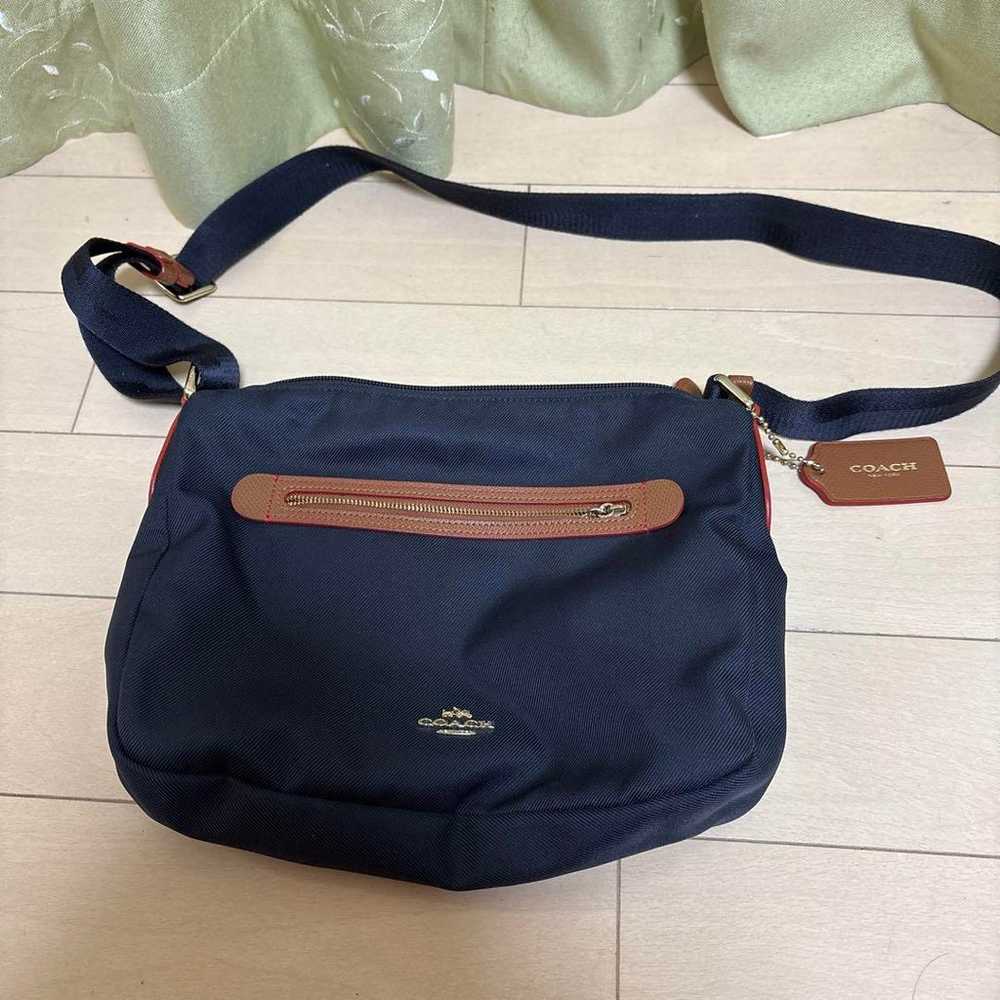 COACH Navy Shoulder Bag - image 1