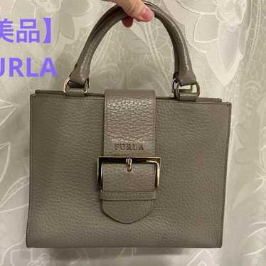 【In excellent condition】FURLA gray mini handbag