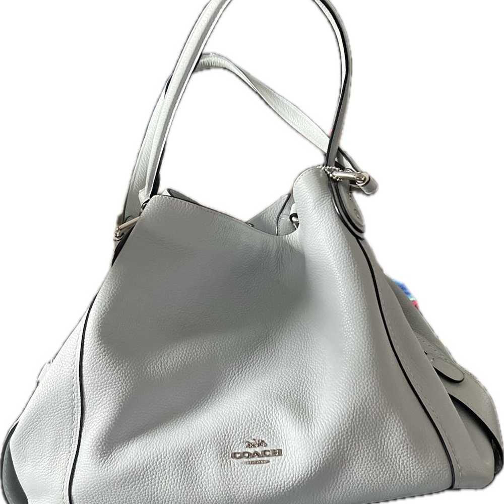 Coach Washed Grey Blue Shoulder Bag - image 1