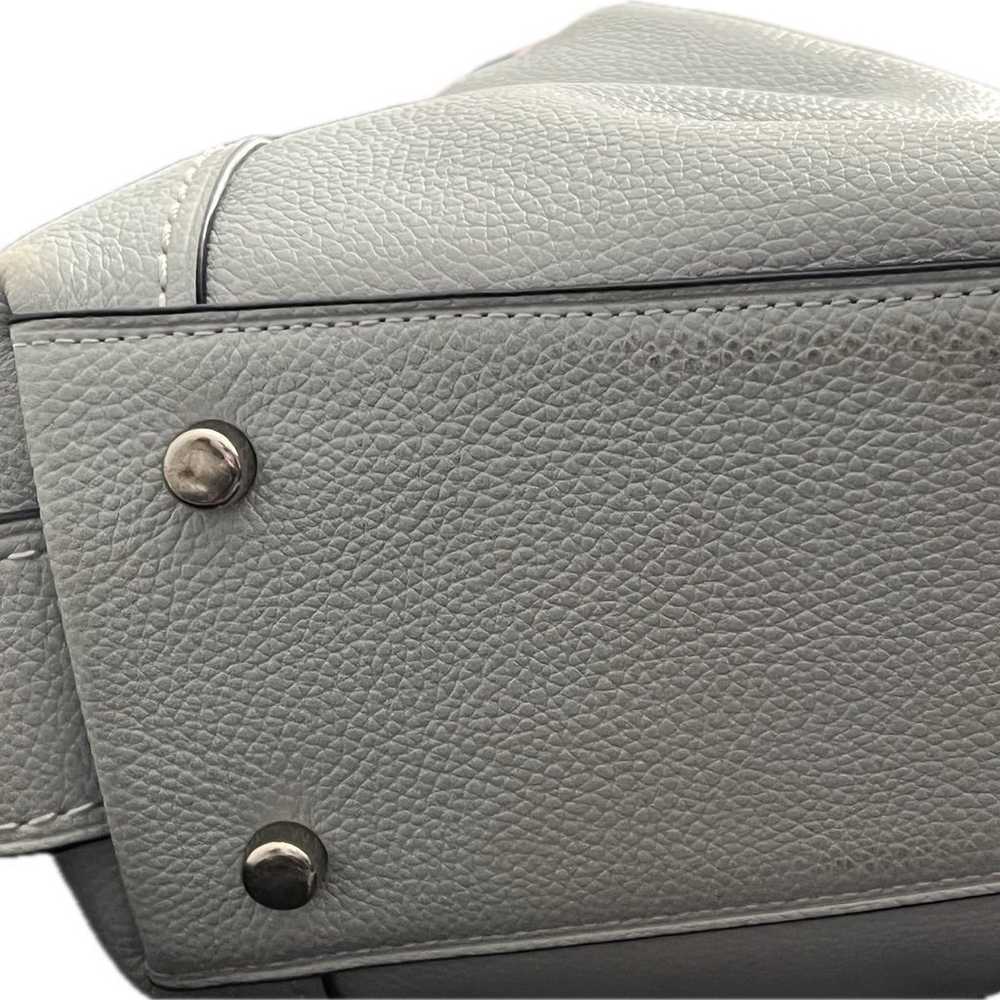 Coach Washed Grey Blue Shoulder Bag - image 6