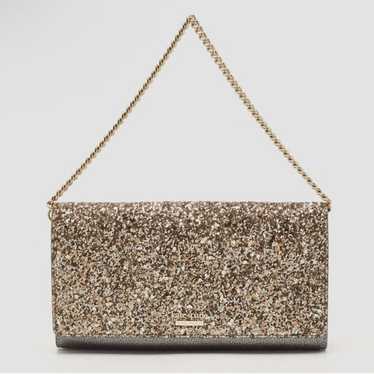 Kate Spade LAUREL WAY GLITER MILOU CLUTCH Metallic