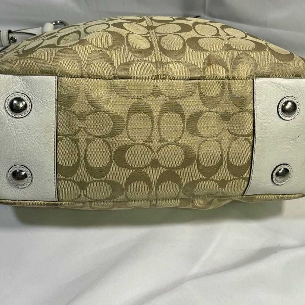 COACH signature Tan/white Shoulder Bag - image 10