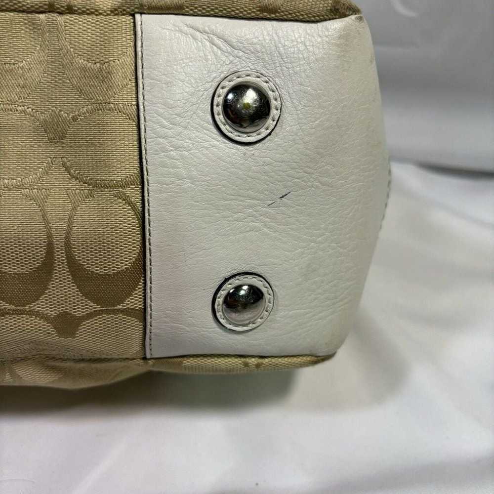 COACH signature Tan/white Shoulder Bag - image 12