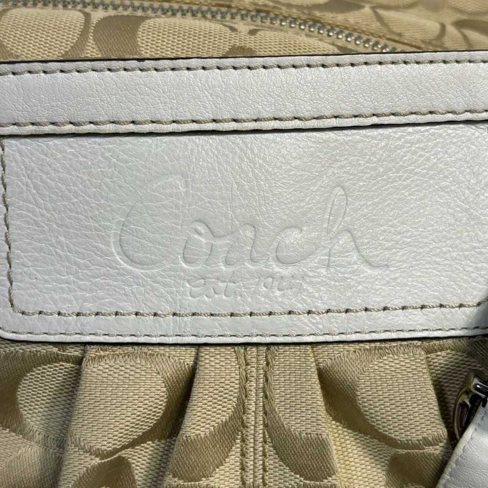 COACH signature Tan/white Shoulder Bag - image 8