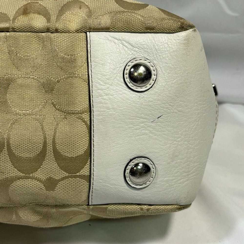 COACH signature Tan/white Shoulder Bag - image 9