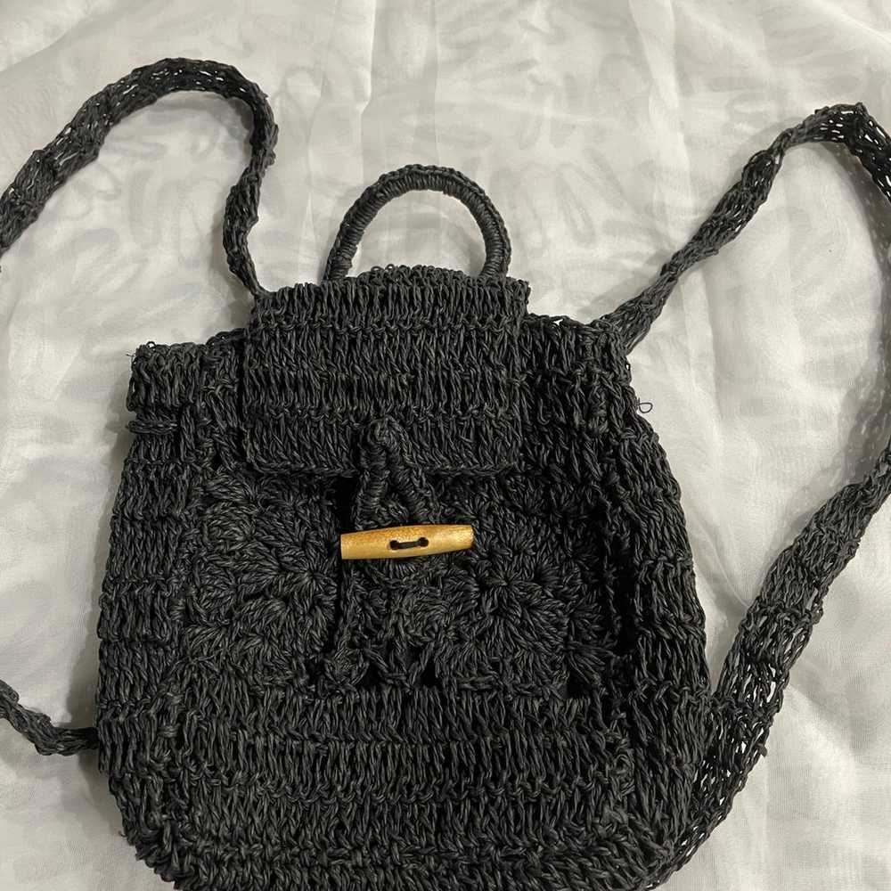 Vintage Mini Crochet Backpack - image 1