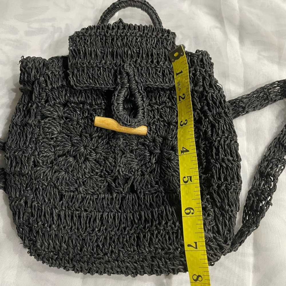 Vintage Mini Crochet Backpack - image 7