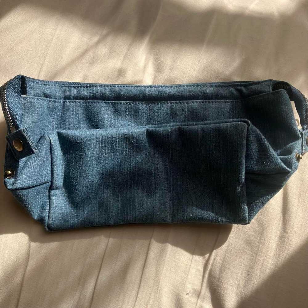 niko and ... Blue Denim Makeup Pouch Vanity Vinta… - image 2