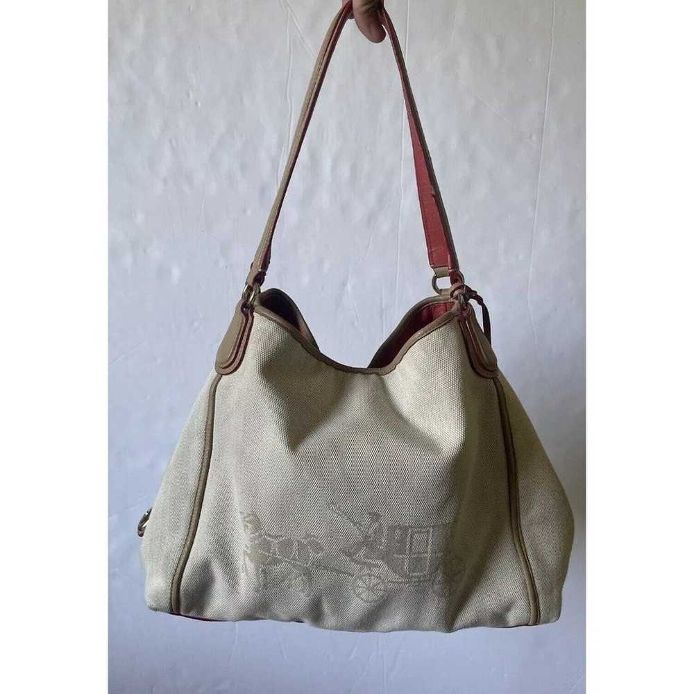 COACH KHAKI/CHALK  HORSE & CARRIAGE EDIE SHOULDER… - image 2