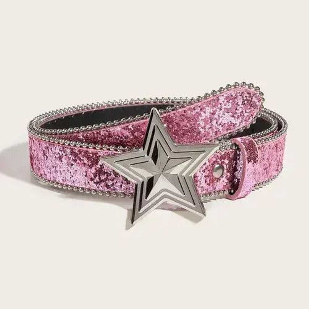 Streetwear × Vintage Star Buckle Pink Belt - image 1