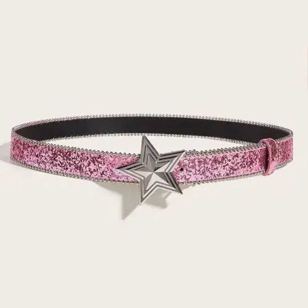 Streetwear × Vintage Star Buckle Pink Belt - image 2