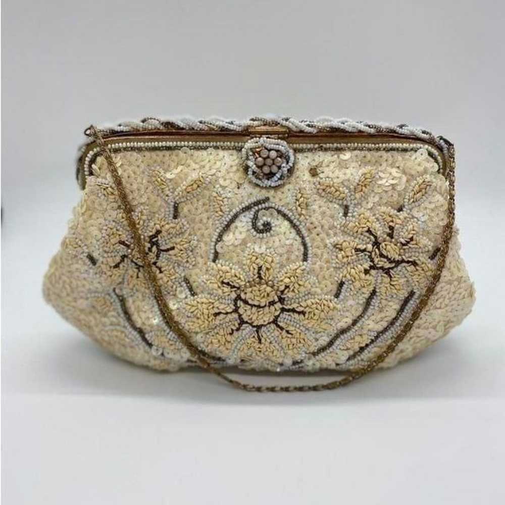 Walborg Vintage Beaded Frame Purse Handmade in Fr… - image 1