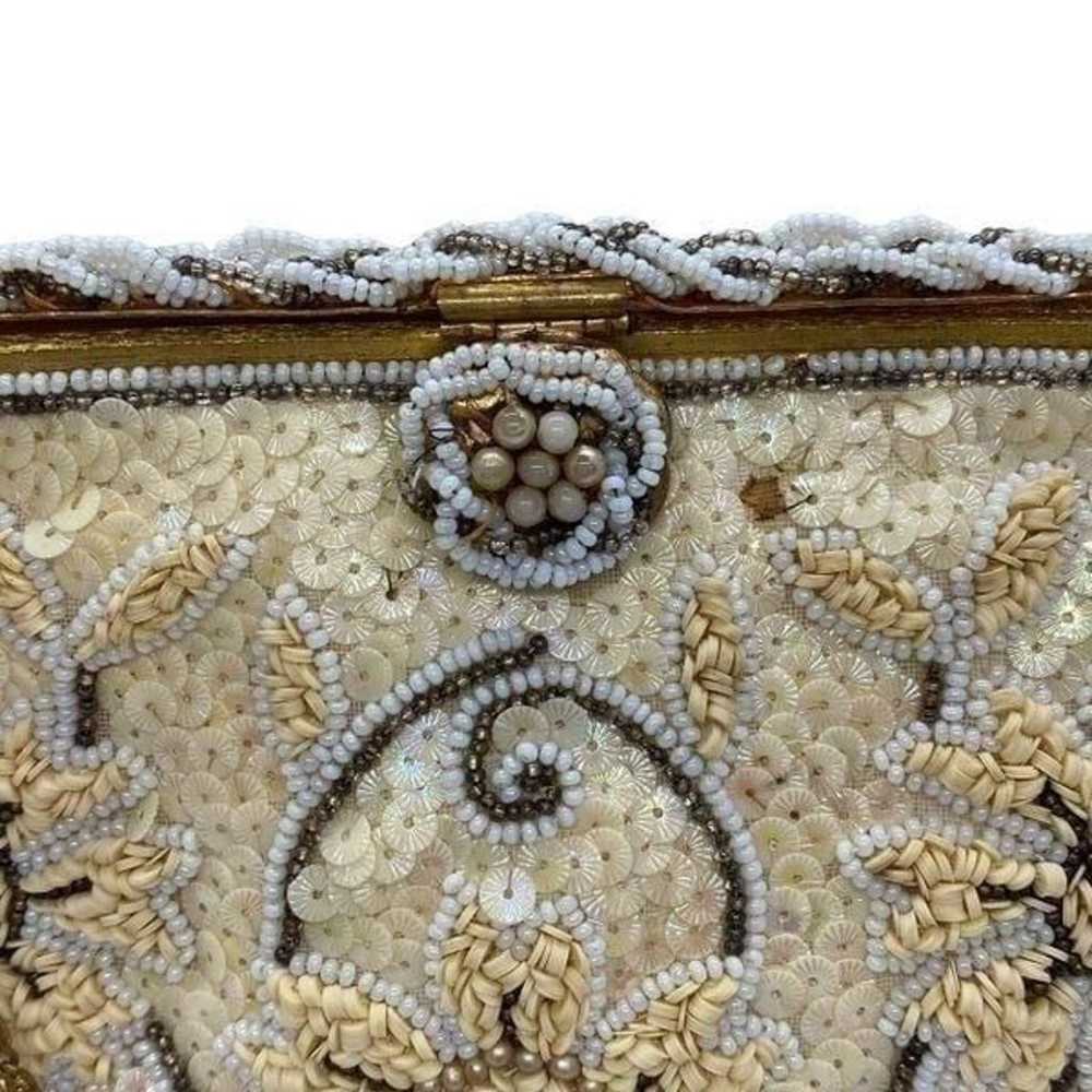 Walborg Vintage Beaded Frame Purse Handmade in Fr… - image 6