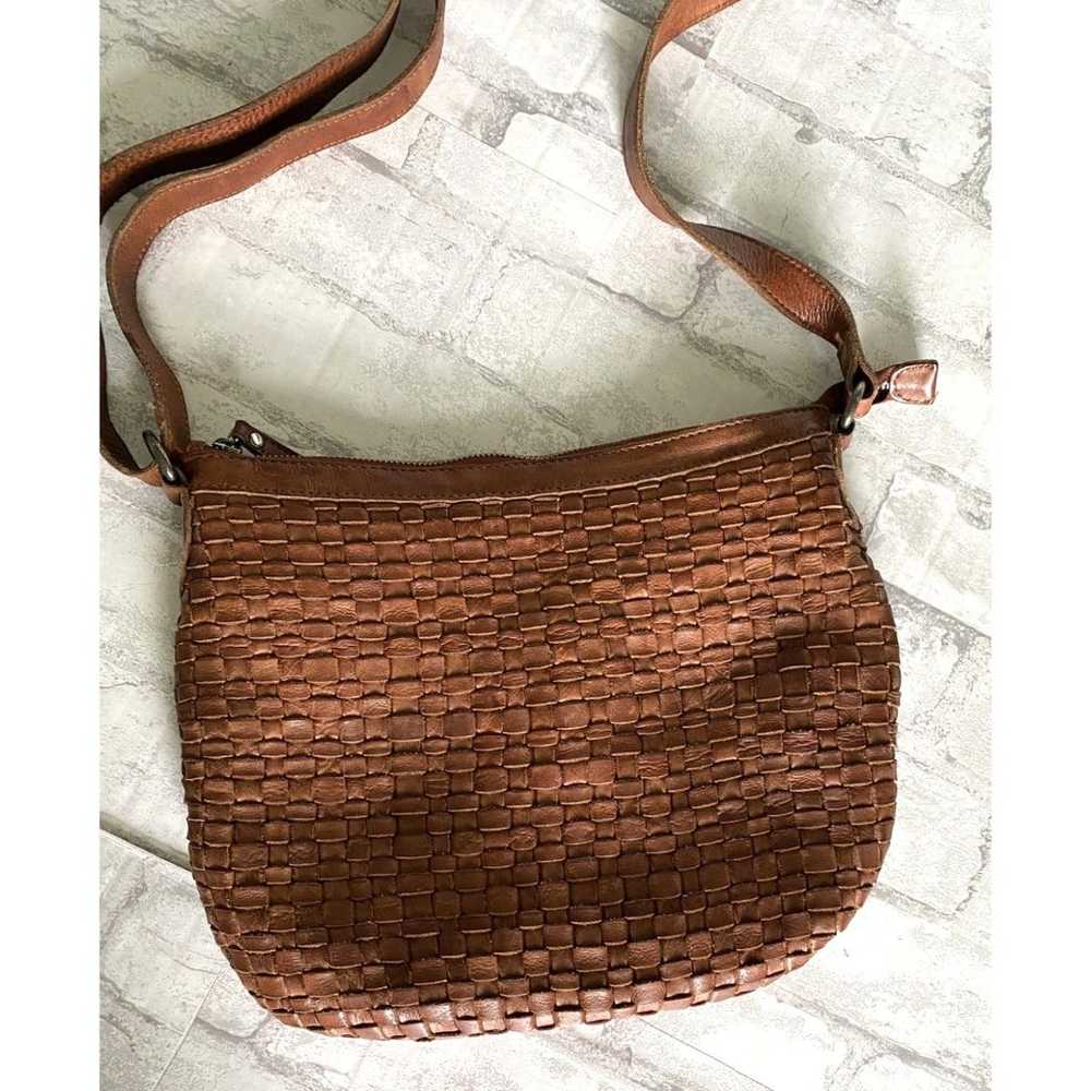 Anthropologie Vilenca Holland Leather Cognac Wove… - image 2