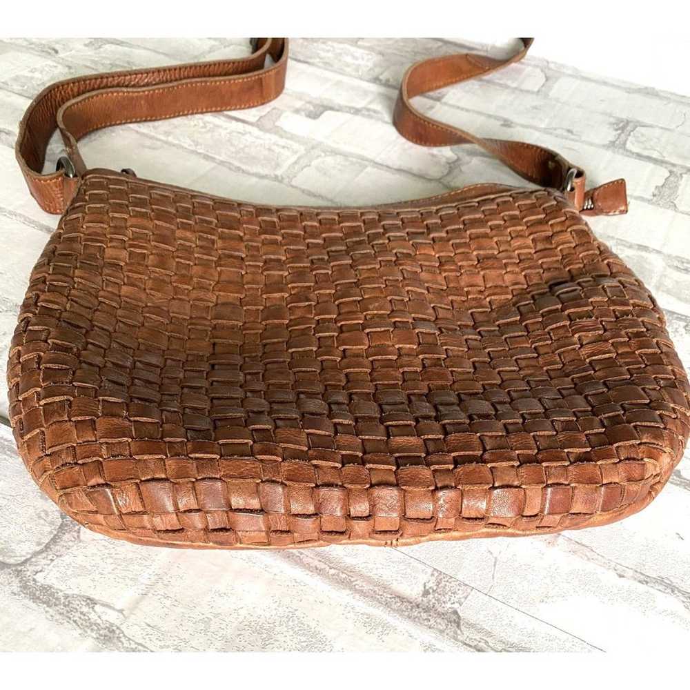 Anthropologie Vilenca Holland Leather Cognac Wove… - image 3